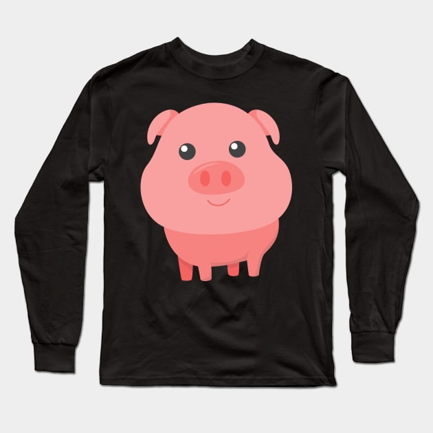 Adorable Pig Cute Baby Pig for Pig Lovers Long Sleeve T-Shirt by theperfectpresents